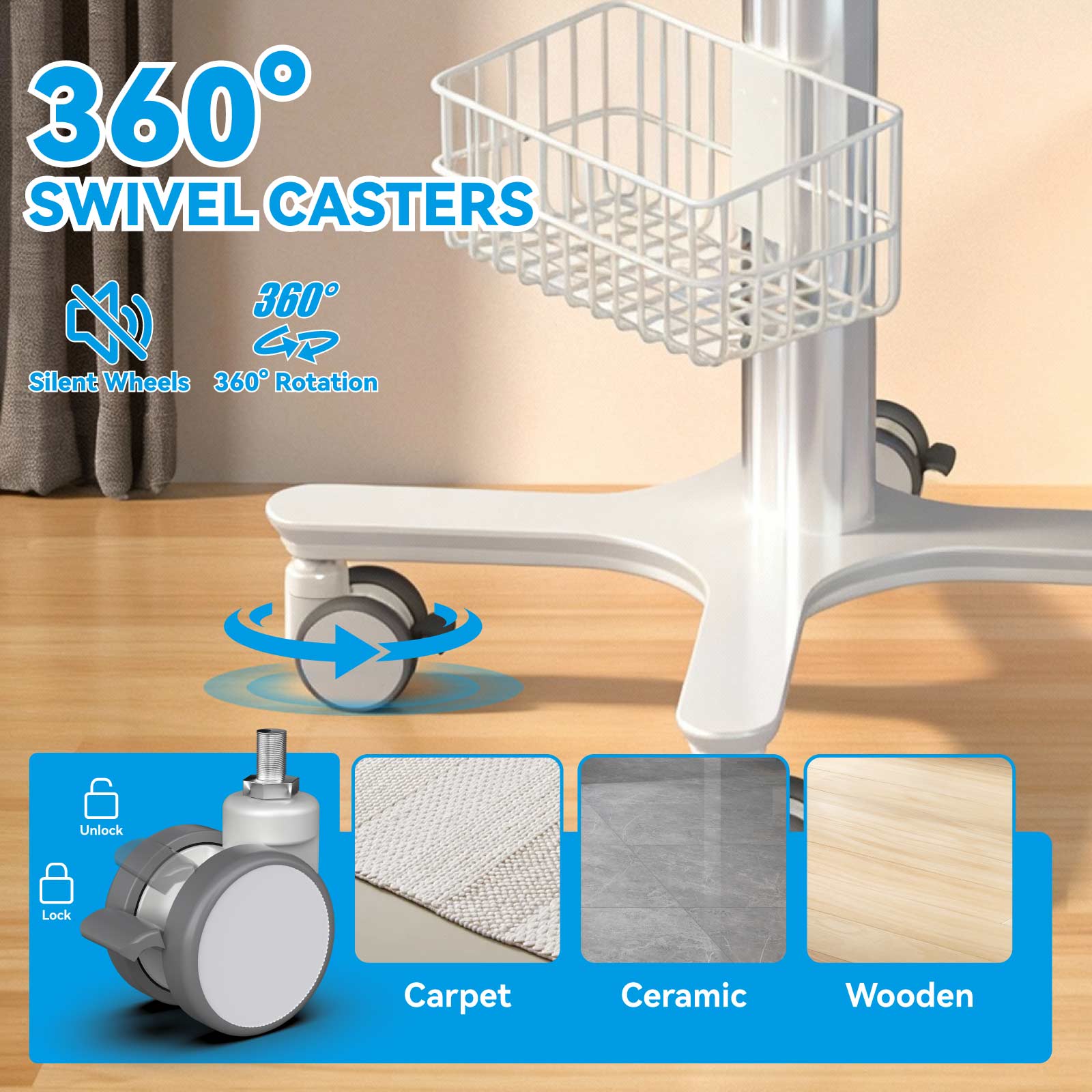 hospital transport trolley